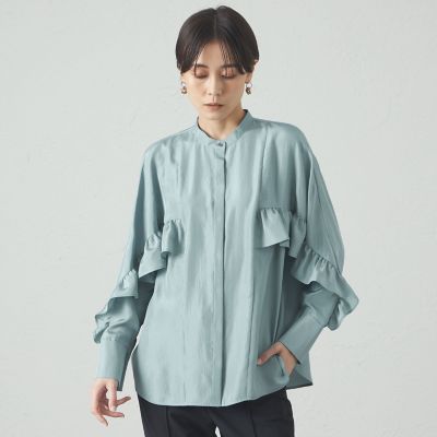 ＜CAST：＞【１枚で着映える】フリルブラウス