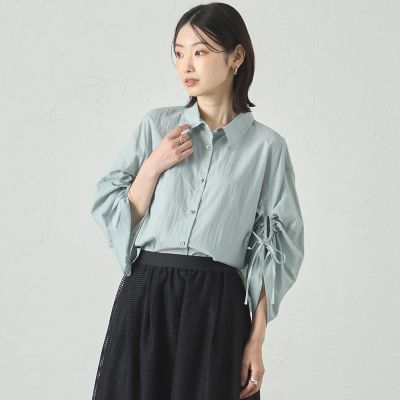 ＜CAST：＞【着回し抜群】ドローストリングブラウス