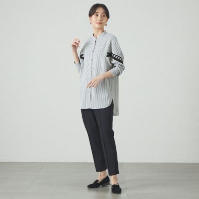 25年春夏モデル】ニットコンビストライプブラウス | CAST：/キャスト