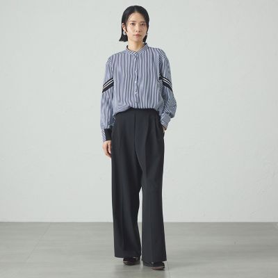 25年春夏モデル】ニットコンビストライプブラウス | CAST：/キャスト