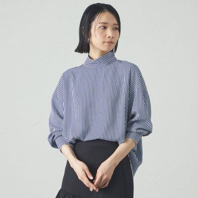 定価10800円 FENNEL バッグボタン ストライプ ブラウス SHIPS（シップス）の「バックボタンストライプシャツ◇（シャツ