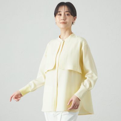 ＜CAST：＞【着用しわ軽減／吸水速乾】【２５年春夏モデル】ガンパッチブラウス