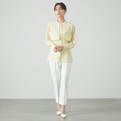 着用しわ軽減／吸水速乾】【25年春夏モデル】ガンパッチブラウス 
