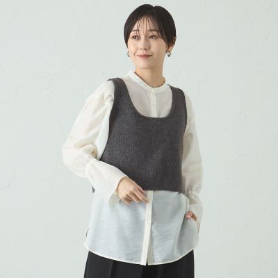 ＜CAST：＞【着回し抜群／手洗い可能】２ＷＡＹニットベスト