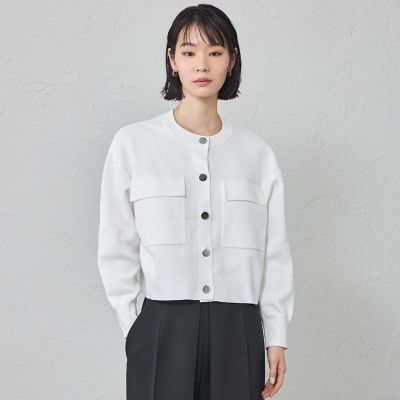 ホワイト系 レディースのノーカラージャケット | 三越伊勢丹オンライン