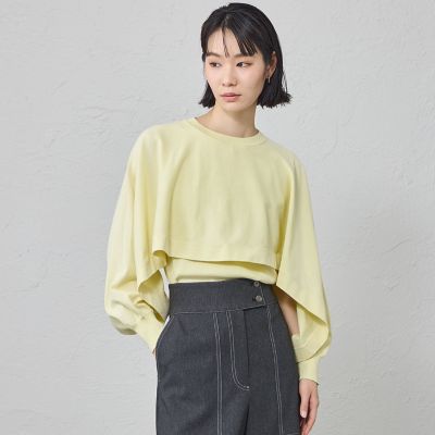 ＜CAST：＞【１枚で着映える／手洗い可能】レイヤードニット