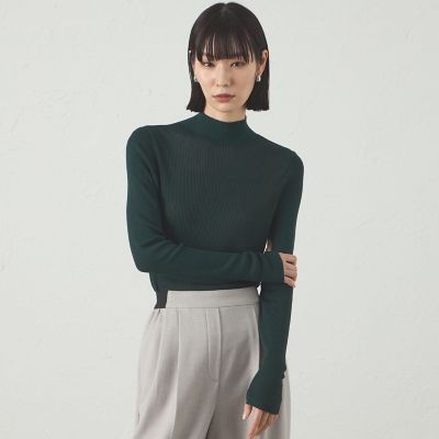 ＜CAST：＞【着回し抜群／イージーケア】ハイネックリブニット