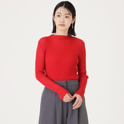 ＜CAST：＞【着回し抜群】シアーニットタートル