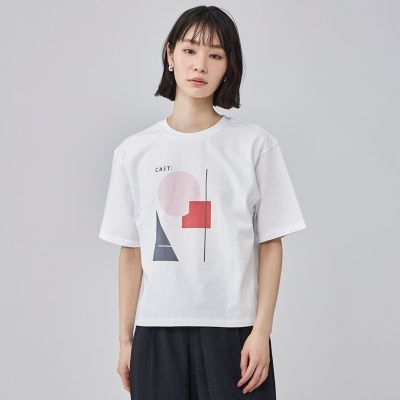 ＜CAST：＞ジオメトリックプリントＴシャツ