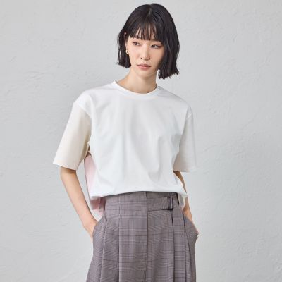 CAST：/キャストコロン 【接触冷感・ＵＶ対策】カラーブロックカットソー