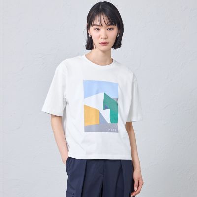 ＜CAST：＞ジオメトリックプリントＴシャツ