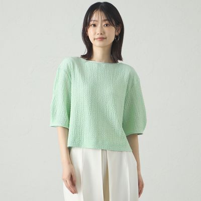 ＜CAST：＞【１枚で着映える】ポコポコクロップドトップス