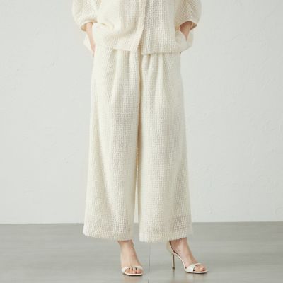 ＜CAST：＞【セットアップ対応／オンでもオフでも活躍】フェザーシフォンイージーパンツ