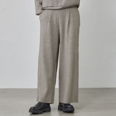 ＜CAST：＞【セットアップ対応】ニットタックパンツ