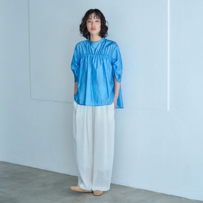 着用しわ軽減／セットアップ対応】シアータックギャザーパンツ | CAST