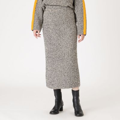 ＜CAST：＞【１枚で着映える／セットアップ】ミックスカラーニットスカート