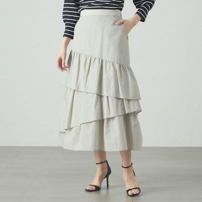 ＜CAST：＞【セットアップ対応／イチオシ】ティアードスカート