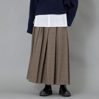 ＜CAST：＞【ＣＡＳＴ　ＣＯＬＯＮ】タックギャザーチェックスカート