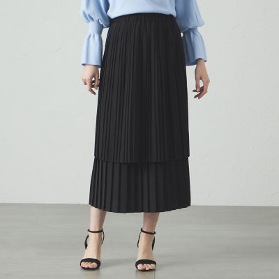 着回し抜群】ランダムプリーツレイヤードスカート | CAST：/キャスト