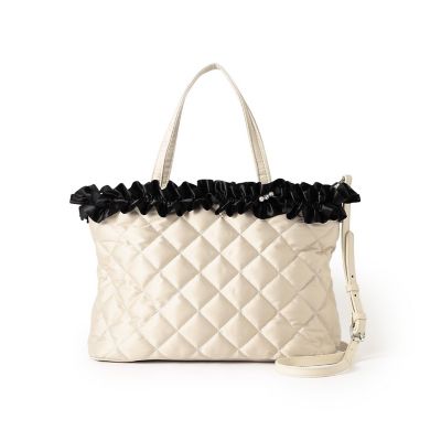 ＜TO BE CHIC (Women)＞キルトフリルトートバッグ