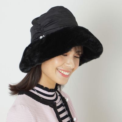 ＜TO BE CHIC (Women)＞フェイクファーコンビ　バケットハット