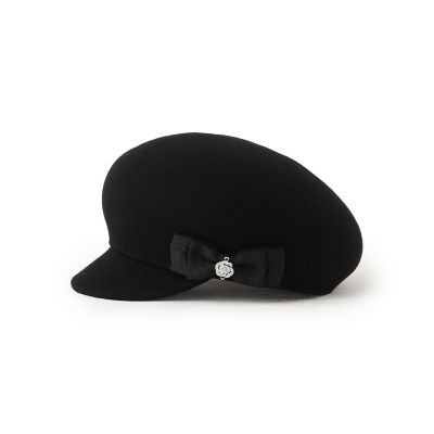 【美品】フェルトキャスケット❤ブラック　レディース　帽子 フェルト キャスケット | TO BE CHIC (Women)/トゥー ビー シック