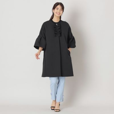 TO BE CHIC ベルスリーブフリルコート 大きいサイズ対応 ベルスリーブフリルコート | TO BE CHIC (Women)/トゥー ビー シック