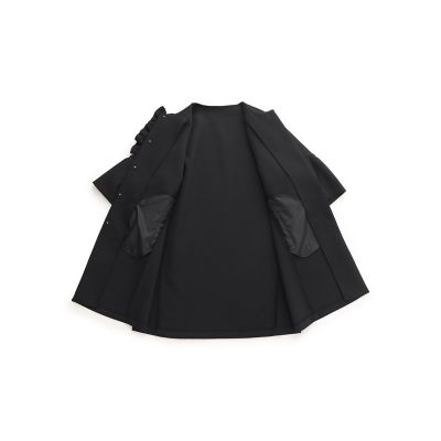 TO BE CHIC ベルスリーブフリルコート ブラック ベルスリーブフリルコート | TO BE CHIC (Women)/トゥー ビー シック