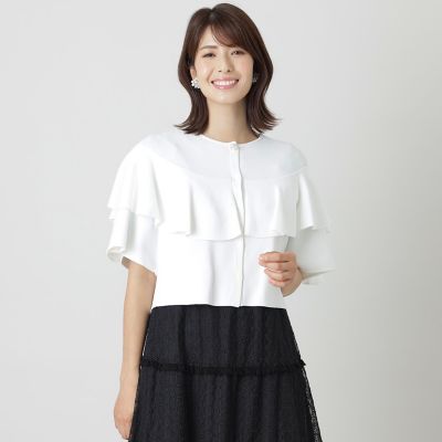 ＜TO BE CHIC (Women)＞ＵＶショルダーフリル　ボレロ