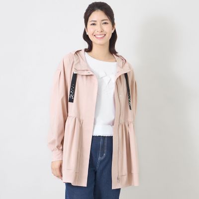 ＜TO BE CHIC (Women)＞ハイカウントタフタフーデット　コート