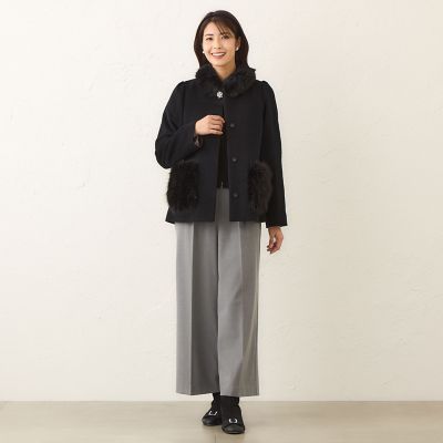 VIVRE TOKYO ビブレトーキョー アンゴラ ウール ロングコート ファー ファーコンビ アンゴラウールコート | TO BE CHIC (Women)/トゥー ビー