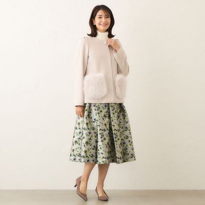 ファーコンビ アンゴラウールコート | TO BE CHIC (Women)/トゥー ビー