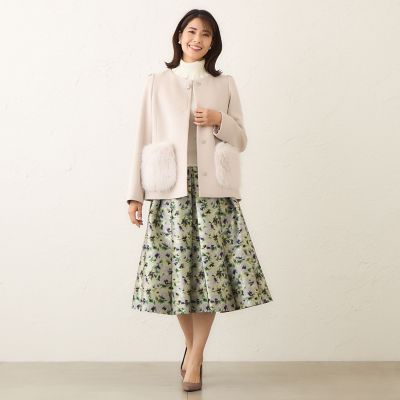 ファーコンビ アンゴラウールコート | TO BE CHIC (Women)/トゥー ビー