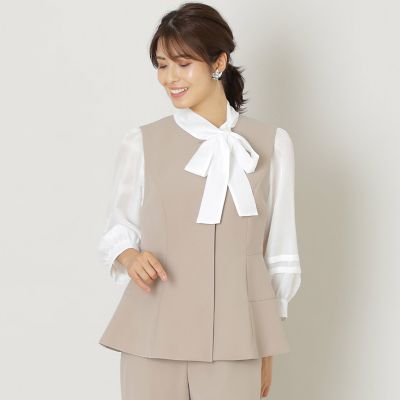 未使用 トゥービーシック ジレ ベスト ポリエステルツイル ジレ