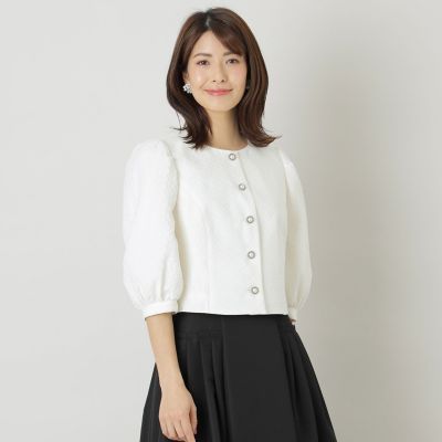 ＜TO BE CHIC (Women)＞ジオメトリックジャカードコンパクト　ジャケット