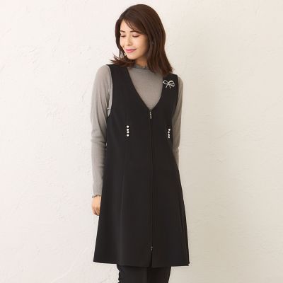 ＜TO BE CHIC (Women)＞マットストレッチダンボール　ロングジレ