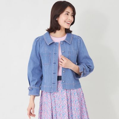 ＜TO BE CHIC (Women)＞エレガンスデニム　ステンカラージャケット