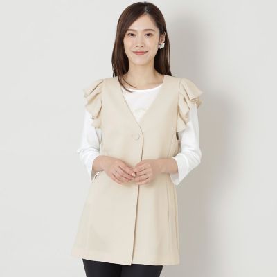 ＜TO BE CHIC (Women)＞トリアセダブルクロス　フリルジレ