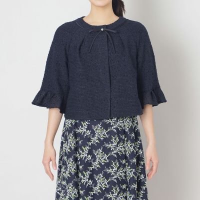 カラミツイード ノーカラージャケット | TO BE CHIC (Women)/トゥー