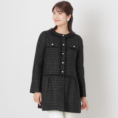 ＜TO BE CHIC (Women)＞テープヤーンラメファンシー　ロングジャケット