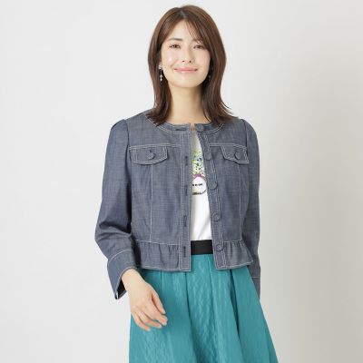 ＜TO BE CHIC (Women)＞ダブルスラブシャンブレー　ジャケット