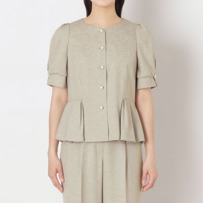 TO BE CHIC リネンライク ブラウスジャケット リネンライク ブラウスジャケット | TO BE CHIC (Women)/トゥー ビー