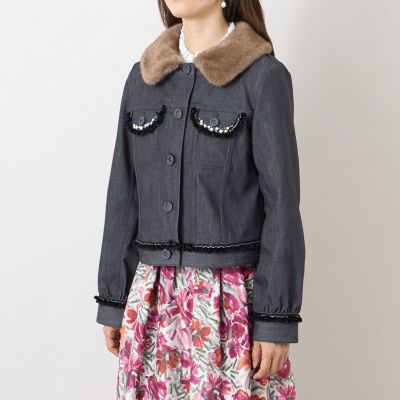 リュクスストレッチ デザインデニムジャケット | TO BE CHIC (Women