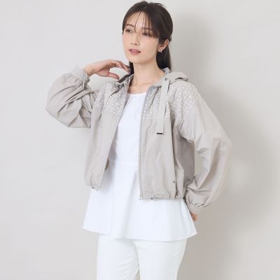 ＜TO BE CHIC (Women)＞エンブロイダリーフーデット　ブルゾン