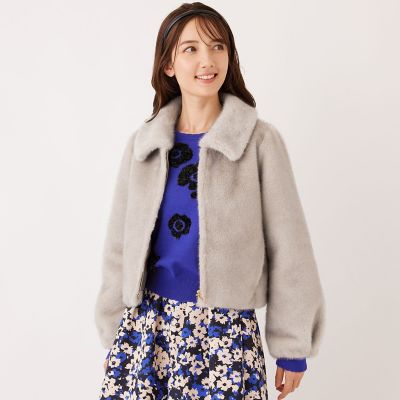 ＜TO BE CHIC (Women)＞フェイクファー　ステンカラーブルゾン