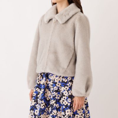 ステンカラー フェイクファーコート フェイクファー ステンカラーブルゾン | TO BE CHIC (Women)/トゥー