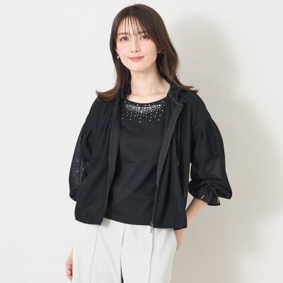ラッセルエアリー フリルショートブルゾン | TO BE CHIC (Women
