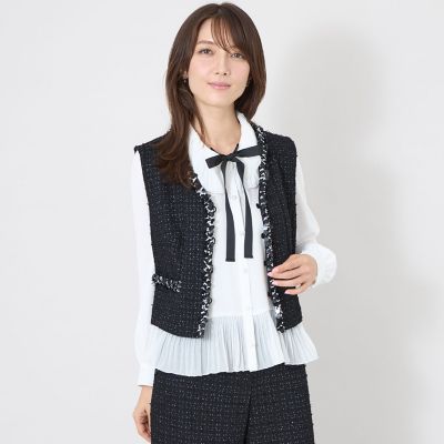 ラメブレンド ニットツイード ジレ | TO BE CHIC (Women)/トゥー ビー