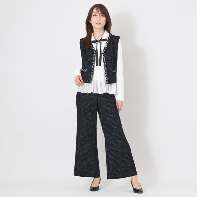 ラメブレンド ニットツイード ジレ | TO BE CHIC (Women)/トゥー ビー