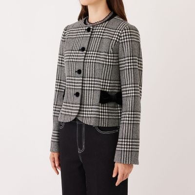 グレンチェック ノーカラージャケット | TO BE CHIC (Women)/トゥー